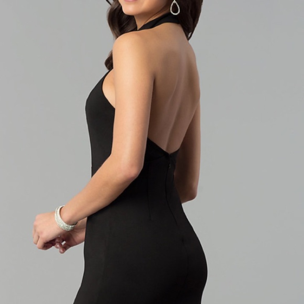 PromGirl high-neck side-slit dress